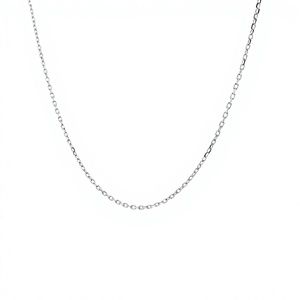Chaînes de cou minimalistes en platine raffinée Pt950 LONGJIA avec maillons plats polis, réglables, unisexes, cadeau en platine, à porter au quotidien, 2,57 g - Product Image 5