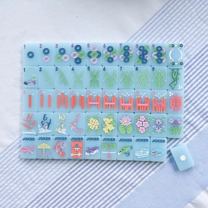 Tuiles de Mahjong de Luxe Style Lac du Sud, en Acrylique Mono-couche, Jeu Familial, Illustration Personnalisée, 160 Tuiles de Mahjong - Product Image 6