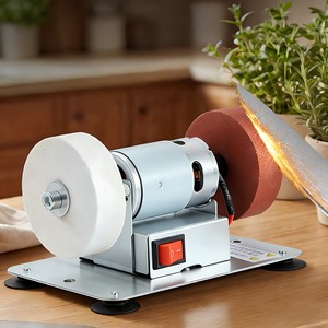 Affûteuse électrique compacte à double meule avec roues grossières et fines pour le polissage des couteaux, utilisation sur bureau - Product Image 4