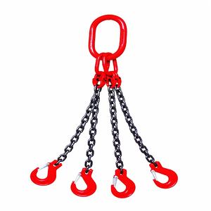 G80マンガン鋼製工業用チェーンフック、黒色ステンレス鋼製リフティングチェーン＆丸リングスリング（色カスタマイズ可能） - Product Image 5