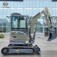 Mini-excavatrice homologuée CE FULCORE, machine de micro-excavation, moteur EPA, 2,8 tonnes, petite pelle à vendre