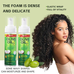 Vente flash Huile essentielle d'olive Série de soins capillaires Gel coiffant pour cheveux avec une tenue forte Gel coiffant pour cheveux Mousse - Product Image 4
