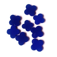 Synthétique trèfle à quatre feuilles, cm, perle ample, bleue, turquoise