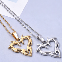 Accessoires de bijoux en acier inoxydable Senmei Dragon-Heart, colliers DIY, plaqué or véritable 18 carats, fabrication OEM ODM