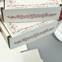 Boîtes d'expédition esthétiques rétro à motif floral et lapin, en carton écologique portable pour petites cartes et bibelots