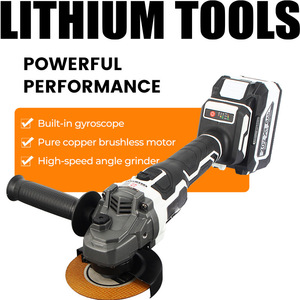 Meuleuse d'angle sans balais 5230 pour le commerce extérieur, machine de polissage gyroscopique de qualité industrielle, découpeuse rechargeable avec batterie au lithium 4.0-8.0Ah - Product Image 1
