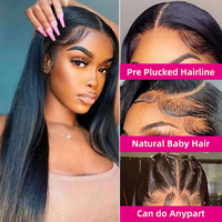 Perruques Lace Front Transparentes Sans Colle 13x4, Fournisseurs de Perruques 13x6 Lisses en Cheveux Remy Naturels, Perruques en Cheveux Vietnamiens Bruts Ultra-Lisses