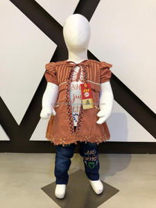 Trajes de algodón de popelina para bebé, camisa fina de popelina interior con pantalón vaquero, vestido informal para niña pequeña, 3 piezas - Product Image 2