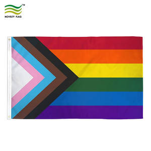 Bandera del Orgullo Arcoíris de Poliéster, Bandera LGBTQ de Progreso, Bandera No Binaria, Lesbiana, Gay, Transgénero, Proculsexual - Product Image 1