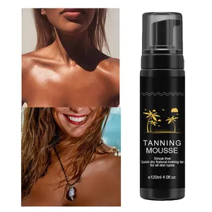 Oem/Odm Natuurlijke Organische Zonnebrand Mousse Langdurige Zon Self Tanner Body Tanning Mousse