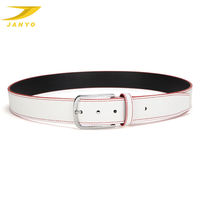 Ceinture en cuir de vachette personnalisée bicolore à bords contrastants pour hommes, avec boucle ardillon simple en métal argenté, large ceinture de taille – Vente en gros