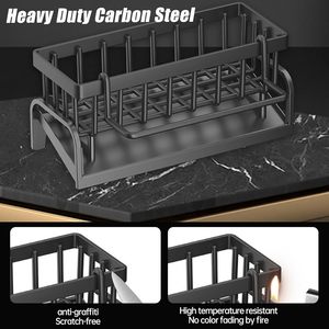 Organizador de Fregadero de Cocina con Bandeja de Drenaje Automático, Soporte/Porta Esponjas de Metal y PP Duradero, Estante de Almacenamiento Eficiente para Fregadero - Product Image 5