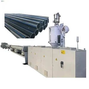 Plastic PE HDPE drain water gas supply pipe production extrusion machine line