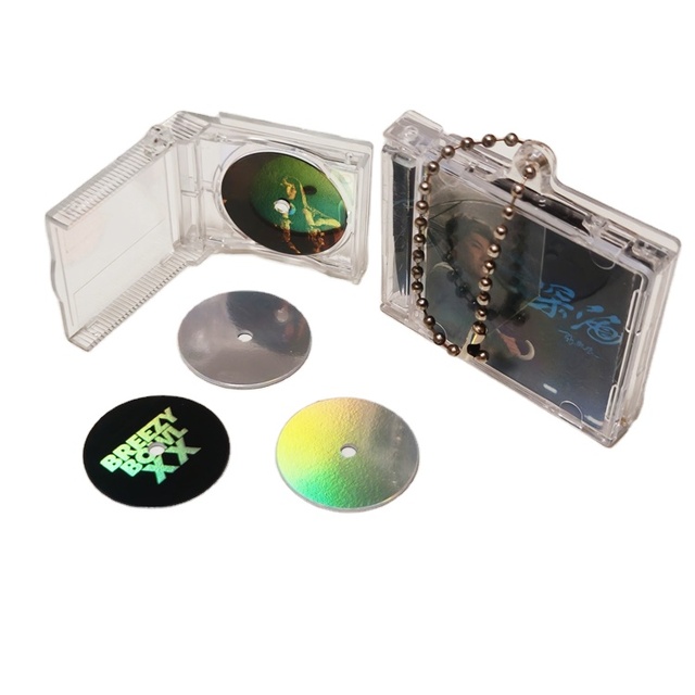Mini Size Die Cut Digital Music Player Album Cds Key Chain with Nfc Tags