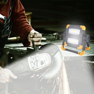 Dual COB LED Work <b>Light</b> 360° Rotatable Portable Floodlight Foldable Emergency Lamp for Camping Car Repair Garage <b>Workshop</b> - Product Image 6