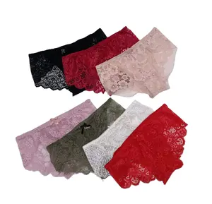 6pcs/lot Women Seamless Underwear Transparent Hollow Women's Lace