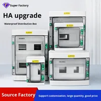 HA extérieur IP66 étanche boîtier de disjoncteur électrique monté en surface serrure à clé 10-63A 250-450V Distribution en plastique