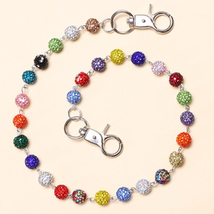 โซ่คล้องกางเกงประดับคริสตัลหลากสีรูปทรงลูกบอล โซ่คาดเอวคริสตัลสำหรับใส่ทุกวัน - Product Image 4