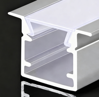 Lumière linéaire LED en alliage d'aluminium encastrée avec surface anodisée et couvercle en PC Garantie de 5 ans