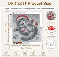 STAR Factory Vente en gros Série Noël Peinture diamant 5D Fait main DIY Chat Toile écologique Technique de pose complète