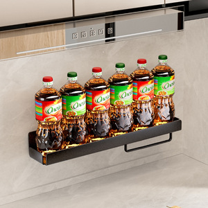Estante multifuncional para especias, de pared, para almacenamiento en la cocina, estante de acero inoxidable para condimentos y frascos. - Product Image 4
