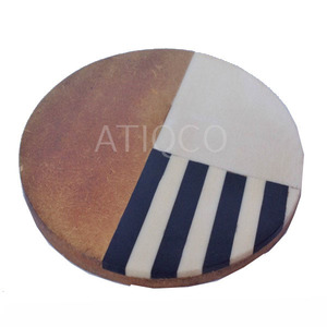 ถาดรองแก้วไม้ MDF ทรงกลมสไตล์ใหม่ล่าสุดถาดรองแก้วไม้แกะสลักแบบเรซินอัจฉริยะ | ของตกแต่งโต๊ะ - Product Image 6