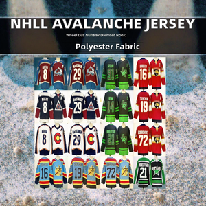 Maillot de hockey transfrontalier NHLL Panthers & Avalanche Stars en polyester, saison hivernale, impression en relief, articles en stock - Product Image 2