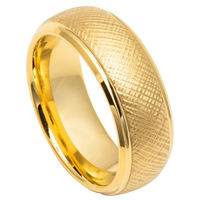 Bague pour homme plaquée or 18 carats incrustation carbure de tungstène corne de cerf en velours alliances de luxe pour homme et femme