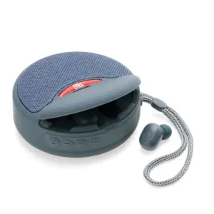 Commercio all'ingrosso OEM Color Custom Mini Audio Tws 2 In 1 BT5.0 auricolari In-ear Bluetooth portatili con altoparlanti auricolari Wireless