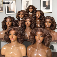 Perruque frontale en dentelle HD sans colle, cheveux humains bruts vietnamiens, bouclés crépus birmans, ondulés, lisses comme des baguettes, vente en gros