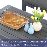 Ensemble de meubles d'extérieur en métal 5 places avec table de foyer à gaz, ensemble de conversation de patio avec coussins de couverture d'oléfine de 5 pouces, gris foncé