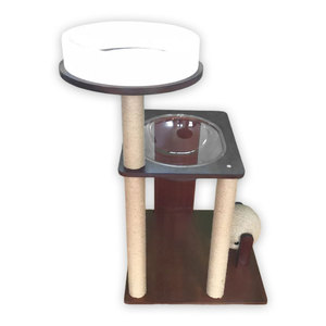 Griffoir vertical intégré en bois massif pour chat, avec joli petit nid pour chat, design anti-griffures pour la maison - Product Image 6