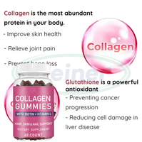Complément alimentaire en gommes OEM pour le blanchiment de la peau, au collagène marin, pour une peau éclatante, Halal, Biotine, Vitamine C, Gommes au collagène pour les soins de la peau