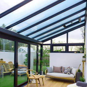 Gazebo extérieur de luxe serre de jardin véranda dôme en verre maison rétractable <span class=keywords><strong>solarium</strong></span> toit Portable préfabriqué <span class=keywords><strong>solarium</strong></span> en verre - Product Image 5
