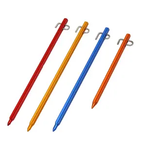 Outdoor Accessories Factory Hiking Durable Aluminium Alloy 8" Nail Tent Stakes Supplier Heavy Duty Camping Pegs Manufacturers