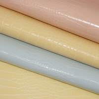 Tissu en vinyle PVC double face de 2,1 mm, effet crocodile, imperméable, pour sacs, meubles, sets de table décoratifs