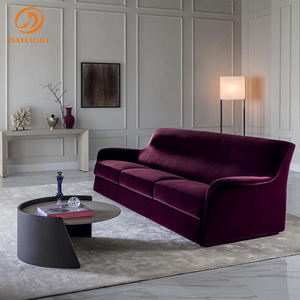 Juego de Sofá <span class=keywords><strong>Cama</strong></span> de Terciopelo Rojo Europeo, Muebles de Sala de Estar, Sofás Cómodos de Estilo Moderno para el Hogar, Sofá de Lujo - Product Image 1