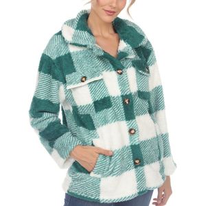 Wholesale Long Sleeve Plaid Shacket Heavyweight Warm Windproof <strong>Flannel</strong> Shacket <strong>Jacket</strong> for <strong>Women</strong> - Product Image 3