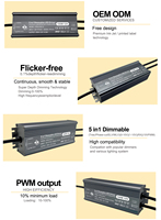 Controlador LED Triac de Fábrica, Regulable 0-10V 1-10V, Fuente de Alimentación LED de Voltaje Constante DC12V 24V 30W-300W, 100W 200W
