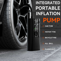 Hot Sale 120 PSI Portable Metal Double Cylinder Car Bike Tire Inflator with Digital Pressure Gauge and Wireless Function