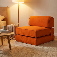 Canapé modulaire moderne sans cadre en tissu écologique pour villa, appartement, hôtel, canapé de salon individuel inclinable sur mesure