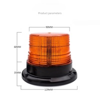 Luz Estroboscópica Magnética Roja, Azul y Ámbar para Ambulancia, Camión de Construcción, Autobús Escolar