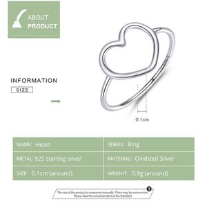 Set di Anelli Minimalisti a Forma di Cuore per Coppie, Argento 925 Placcato Oro 18K, Finitura Liscia, Fedi Nuziali Abbinabili, Regalo - Product Image 6