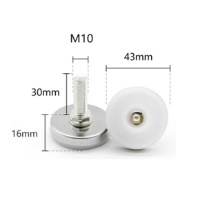 ज़हुरुई फर्नीचर समायोज्य समतल पैर सफेद pp काले निश्चित मशीन पैर रसोई अलमारियाँ डेस्क समर्थन पैर - Product Image 2