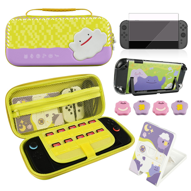 Full Accessories Bundle Hard Protective Case + Portable Carrying Bag + Play Stand + Screen Glass Film for Nintendo Switch 2