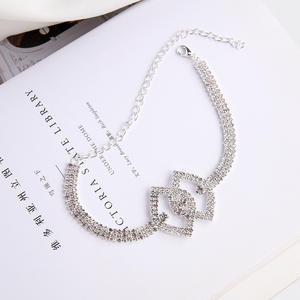 Tobilleras de diamantes de imitación chapadas en oro nuevo americano europeo Venta caliente brillante diamante <span class=keywords><strong>Flash</strong></span> playa pie accesorios moda cuerpo joyería - Product Image 3