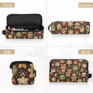 Nuevo Rizador de Pestañas de Nailon con Estampado Completo de Galletas Festivas Hawaianas, Diseño Personalizado, con Asa y Bolsa de Viaje - Product Image 5