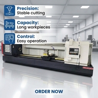 Torno CNC Horizontal Industrial de Servicio Pesado CK6180 1500mm 3000-6000mm con Sistema de Control de 4/6/8 Estaciones y Bancada Plana