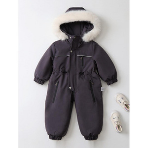 Tuta Unisex Invernale 2024 in Tinta Unita, Spessa, per <span class=keywords><strong>Sci</strong></span> e Arrampicata, Impermeabile, Monopezzo Apribile per Neonati - Product Image 6