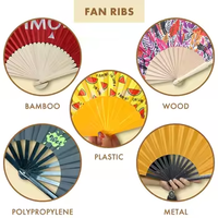 Éventails personnalisés en plastique et bambou colorés avec logo lumineux pour festivals de musique, danse, événements sportifs et clubs